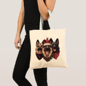 Kerst Duitse herdershonden Tote Bag (Voorkant (product))