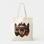Kerst Duitse herdershonden Tote Bag (Achterkant)