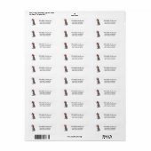 Kerst Duitse Kortharige Pointe Retouradres Etiket (Full Sheet)