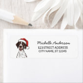 Kerst Duitse Kortharige Pointe Retouradres Etiket (Insitu)