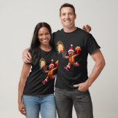 Kerst Dunking Gingerbread Man Basketbal Dunk T-shirt (Unisex)