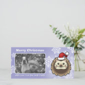 Kerst Dwerg Egel Feestdagenkaart (Staand voorkant)