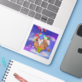 Kerst Dwergen Sticker (Laptop met iPhone)