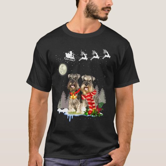 Kerst Dwergschnauzer T-shirt (Voorkant)