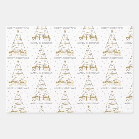 Kerst DYI Kleurplezier Uniek Inpakpapier Vel (Voorkant)