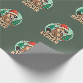 Kerst Eager Bever Cadeaupapier (Hoek)