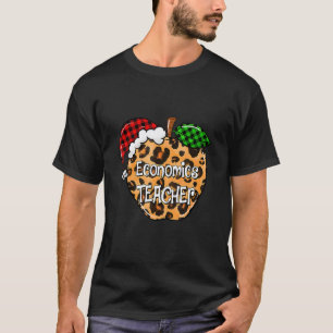 Kerst Economie Leraar Geruit Luipaard Appel Sa T-shirt