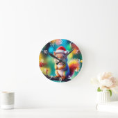 Kerst Eekhoorn als Santa Claus-56765 Ronde Klok (Huis)