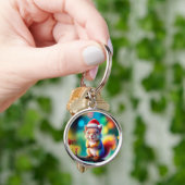 Kerst Eekhoorn als Santa Claus-56765 Sleutelhanger (Hand)