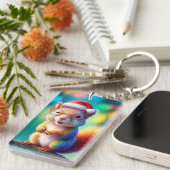 Kerst Eekhoorn als Santa Claus-56765 Sleutelhanger (Voorkant Rechts)