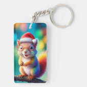 Kerst Eekhoorn als Santa Claus-56765 Sleutelhanger (achterkant)