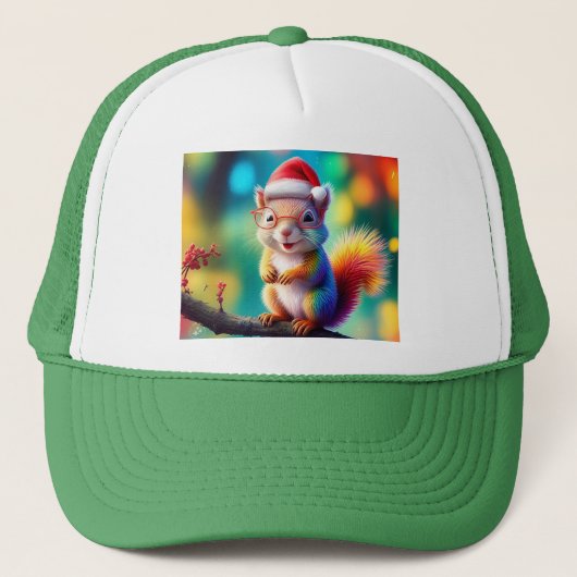 Kerst Eekhoorn als Santa Claus-56765 Trucker Pet (Voorkant)