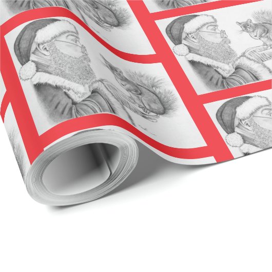 Kerst Eekhoorn en de Kerstman Cadeaupapier (Rol Hoek)