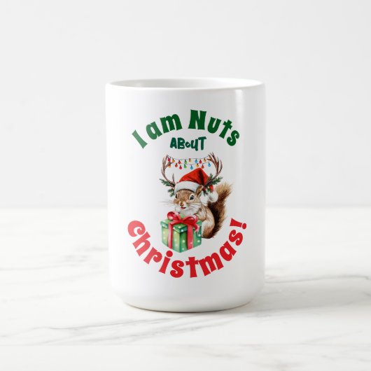 Kerst Eekhoorn & gewei & geschenkdoos Koffiemok (Center)