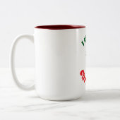 Kerst Eekhoorn & gewei & geschenkdoos Tweekleurige Koffiemok (Links)