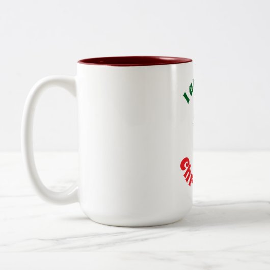 Kerst Eekhoorn & gewei & geschenkdoos Tweekleurige Koffiemok (Links)