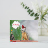 Kerst Eekhoorn Gezegde Ho Ho Ho Ho Feestdagenkaart (Staand voorkant)