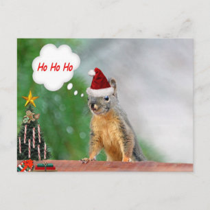 Kerst Eekhoorn Gezegde Ho Ho Ho Ho Feestdagenkaart