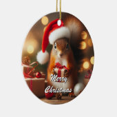 Kerst eekhoorn houden Ornament  (Rechts)
