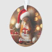 Kerst eekhoorn houden Ornament  (voorkant)