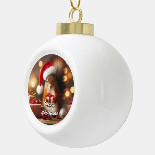 Kerst eekhoorn houden Ornament (Rechts)