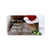 Kerst Eekhoorn kaart Etiket (Voorkant)