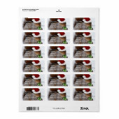 Kerst Eekhoorn kaart Etiket (Full Sheet)