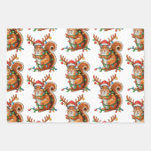 Kerst Eekhoorn Kerstlichtjes Mooie Kerstperiode Inpakpapier Vel (Voorkant)