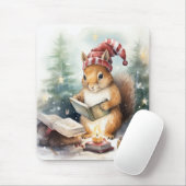Kerst eekhoorn lezend muismat (Met muis)