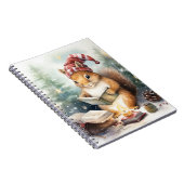 Kerst eekhoorn lezend notitieboek (Rechterzijde)