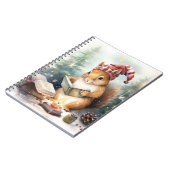 Kerst eekhoorn lezend notitieboek (Linkerzijde)