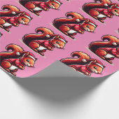 Kerst eekhoorn met kerstmuts, Xmas eekhoorn Cadeaupapier (Hoek)