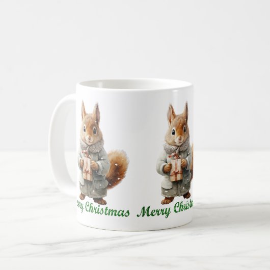 Kerst Eekhoorn Mok (Voorkant links)