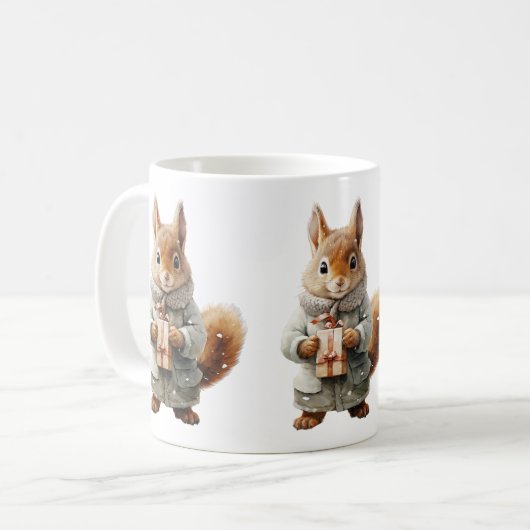 Kerst Eekhoorn Mok (Voorkant links)