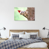 Kerst Eekhoorn op een Boom Canvas Afdruk (Insitu (Slaapkamer))