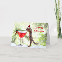 Kerst Eekhoorn op Happy Hour Feestdagen Kaart