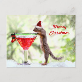 Kerst Eekhoorn op Happy Hour Feestdagenkaart