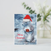 Kerst Eekhoorn Prettig Kerstfeest Briefkaart (Staand voorkant)