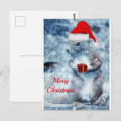 Kerst Eekhoorn Prettig Kerstfeest Briefkaart (Voorkant / Achterkant)
