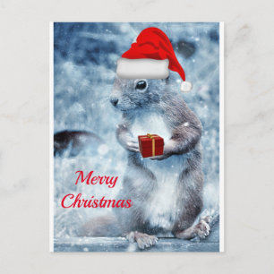 Kerst Eekhoorn Prettig Kerstfeest Briefkaart