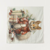 Kerst Eekhoorn Tapestry Wandkleed (Voorkant (horizontaal))