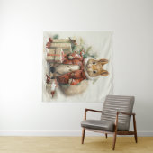Kerst Eekhoorn Tapestry Wandkleed (In Situ (horizontaal))