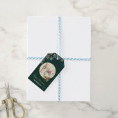 Kerst-eekhoorn uit grootmoeders tijd, Sneeuwvlokke Cadeaulabel (Met Touw)