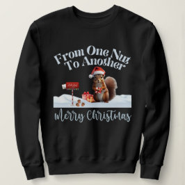 Kerst eekhoorn van de ene noot naar de andere trui