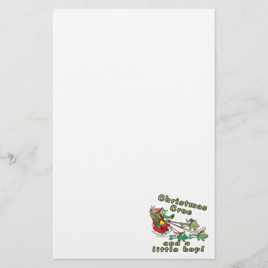 kerst : een beetje hopkikkers en krokodille briefpapier (Voorkant)
