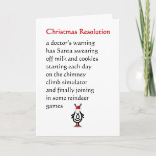 Kerst - een grappig kerstgedicht feestdagen kaart