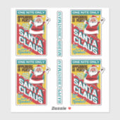 Kerst Een nacht Alleen Sinterklaas In Persoon Sticker (Vel)