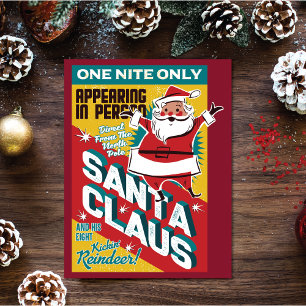 Kerst Een nacht Alleen Sinterklaas In Persoon Uitnodiging Briefkaart