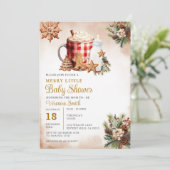 Kerst Een vrolijk klein Baby shower peperkoek Kaart (Staand voorkant)