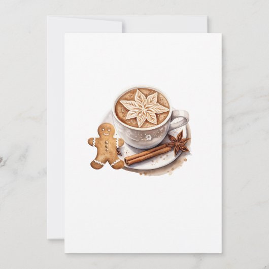 Kerst Een vrolijk klein Baby shower peperkoek Kaart (Achterkant)